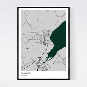 Dingwall Town Map Print