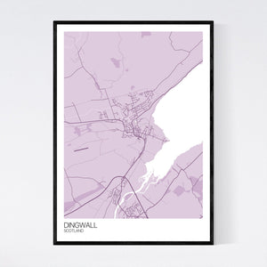 Dingwall Town Map Print