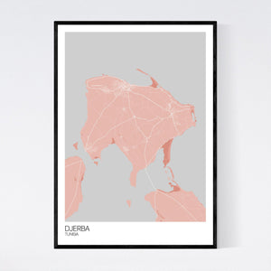 Djerba Island Map Print