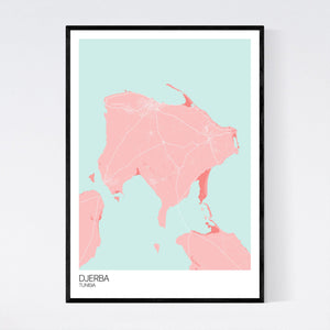 Djerba Island Map Print