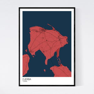Djerba Island Map Print