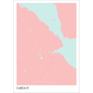 Map of Djibouti, 