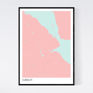 Map of Djibouti, 