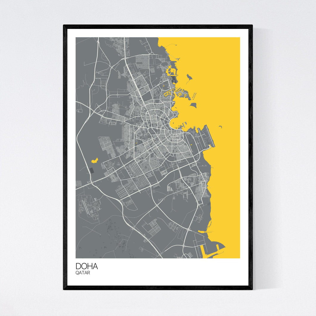 Doha City Map Print