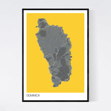 Load image into Gallery viewer, Dominica Island Map Print