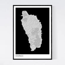 Load image into Gallery viewer, Dominica Island Map Print