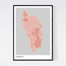 Load image into Gallery viewer, Dominica Island Map Print