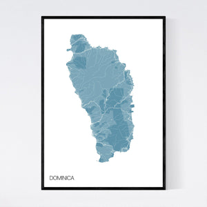 Dominica Island Map Print