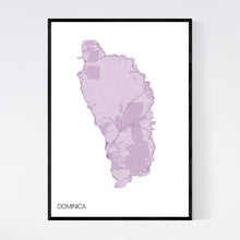 Load image into Gallery viewer, Dominica Island Map Print