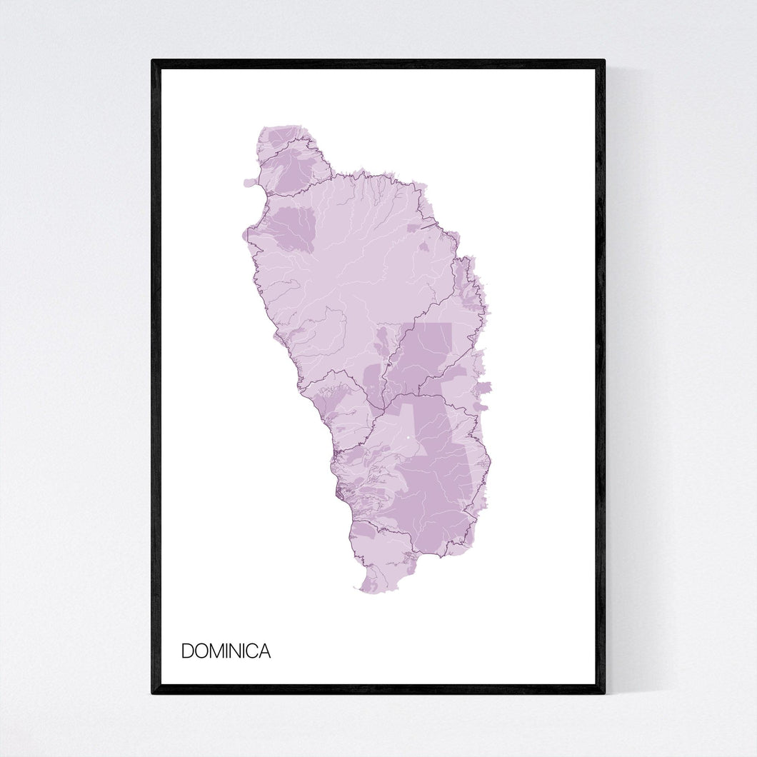 Dominica Island Map Print