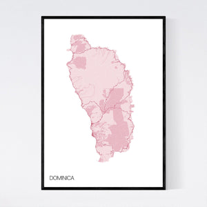 Dominica Island Map Print
