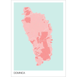 Map of Dominica, 