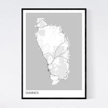 Load image into Gallery viewer, Dominica Island Map Print