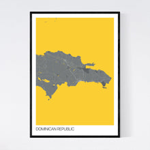 Load image into Gallery viewer, Dominican Republic Country Map Print