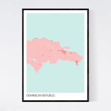 Load image into Gallery viewer, Dominican Republic Country Map Print