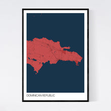 Load image into Gallery viewer, Dominican Republic Country Map Print