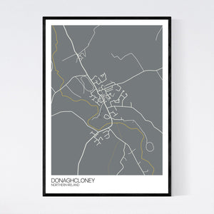 Donaghcloney Town Map Print
