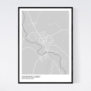 Donaghcloney Town Map Print