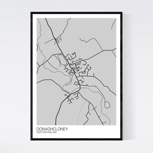 Donaghcloney Town Map Print