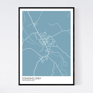 Donaghcloney Town Map Print