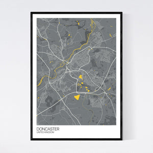 Doncaster City Map Print