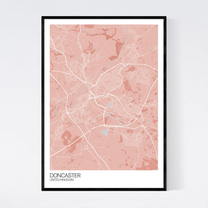 Doncaster City Map Print