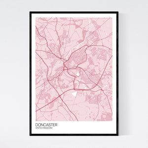 Doncaster City Map Print