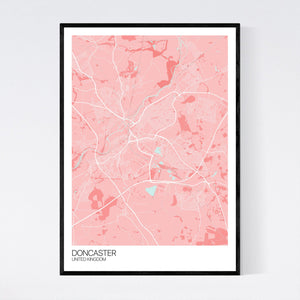 Doncaster City Map Print