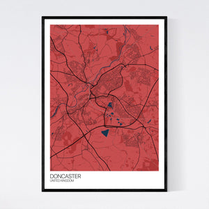 Doncaster City Map Print