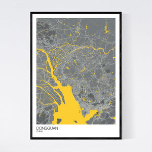 Dongguan City Map Print