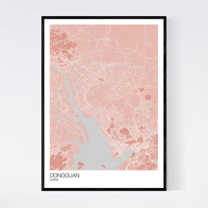 Dongguan City Map Print