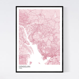 Dongguan City Map Print