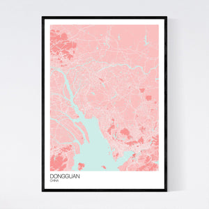 Dongguan City Map Print