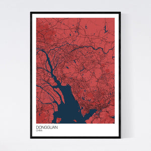 Dongguan City Map Print