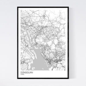 Dongguan City Map Print