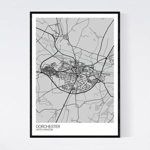 Dorchester Town Map Print