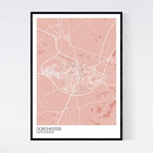 Dorchester Town Map Print