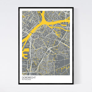 Dordrecht City Map Print