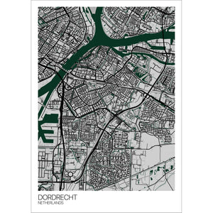 Map of Dordrecht, Netherlands