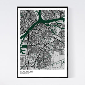 Map of Dordrecht, Netherlands