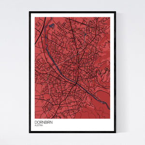 Dornbirn City Map Print