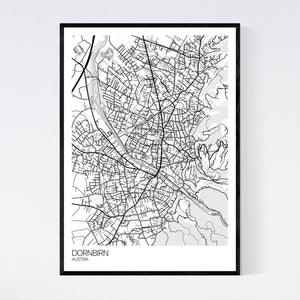 Dornbirn City Map Print