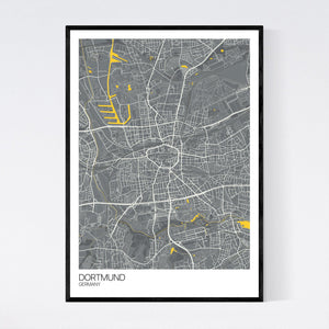 Dortmund City Map Print