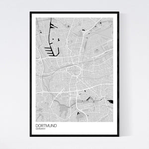 Dortmund City Map Print