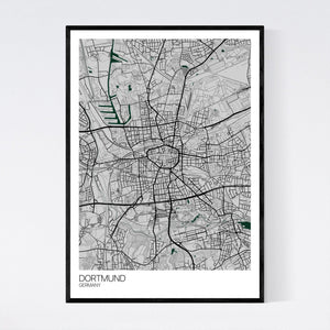 Dortmund City Map Print