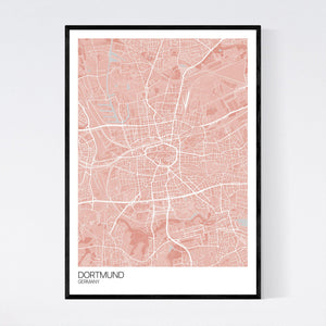 Dortmund City Map Print