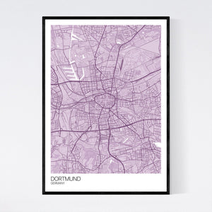Dortmund City Map Print