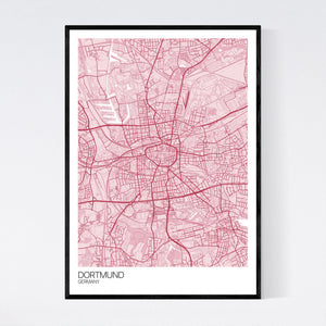Dortmund City Map Print