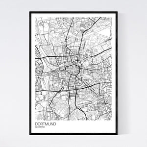 Dortmund City Map Print