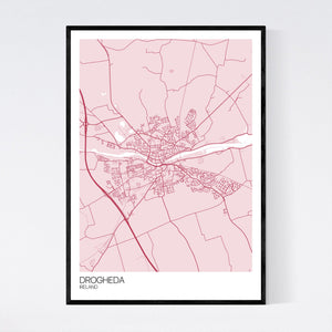 Drogheda City Map Print